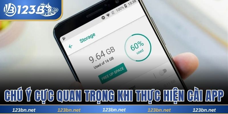 Chú ý cực quan trọng khi thực hiện cài app