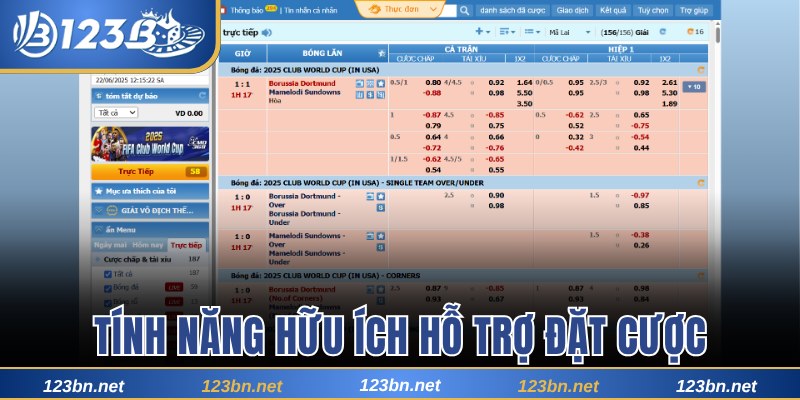 Những tính năng hữu ích hỗ trợ người chơi đặt cược